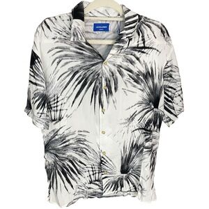 Jack & Jones Men’s Resort Shirt Gray White